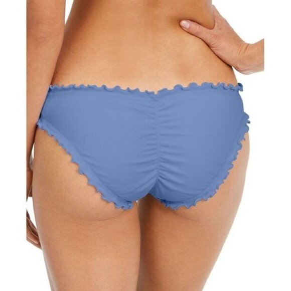 Sundazed Juniors Size XS Ruffled-Edge Bikini Bottoms Low Rise Blue Moon 1481 - Picture 2 of 6